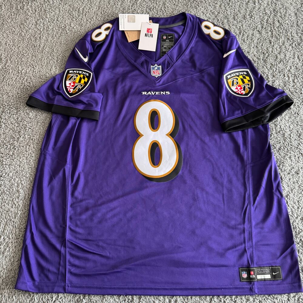NWT Nike Lamar Jackson NFL Baltimore Ravens Purple F.U.S.E Limited Jersey XXL
